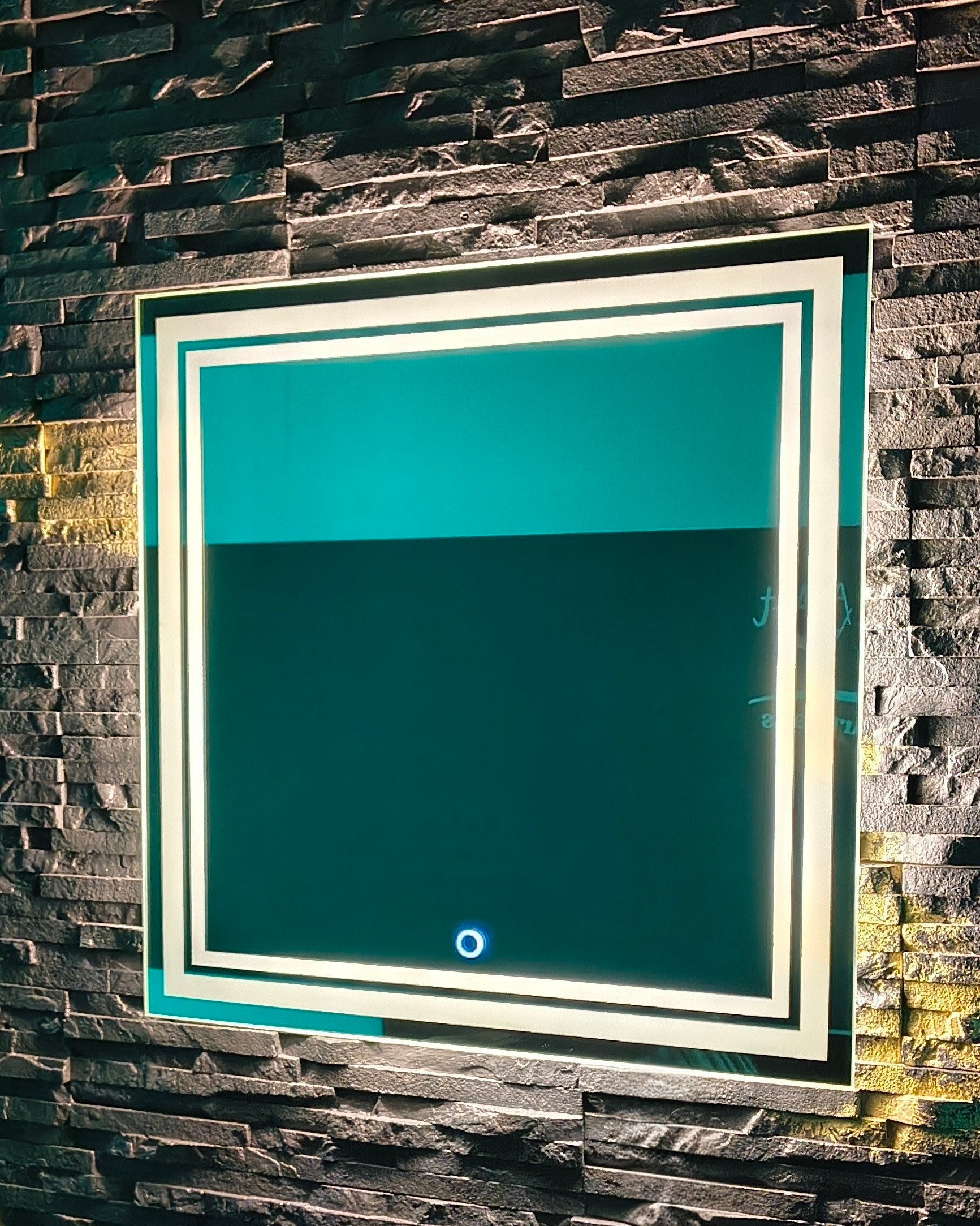 LED Mirror Capricornus with touch switch - rectangular bathroom mirror with LED lighting, Made in Poland by Anima & Art
