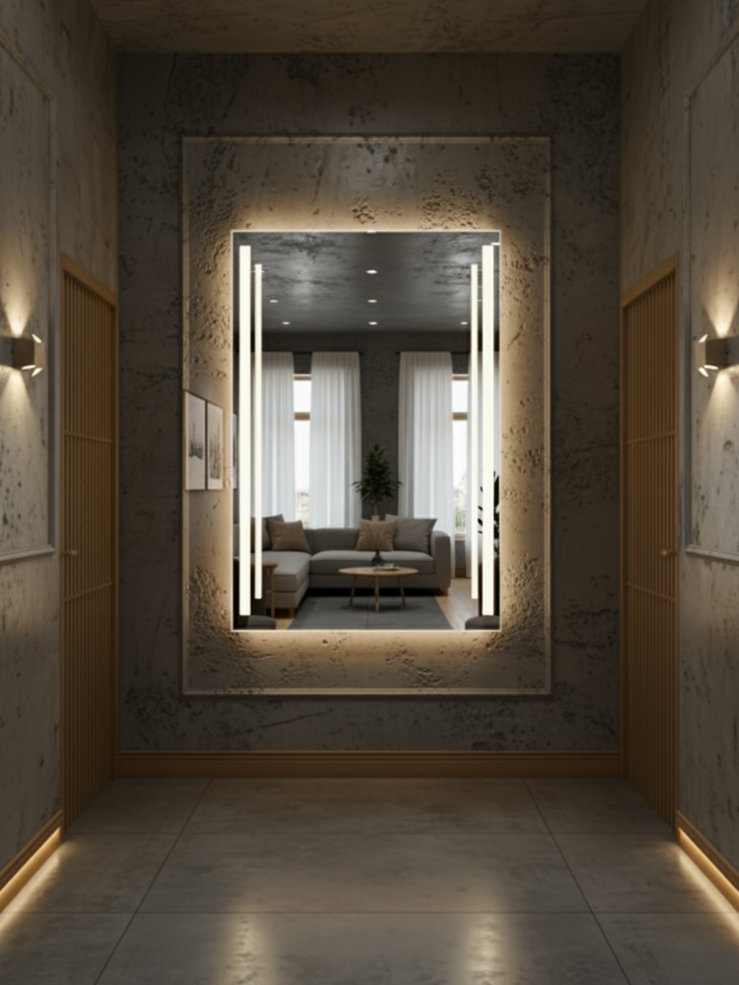 LED bathroom mirror Susanna with IP65 certification, safe for wet zones, resistant to water splashes