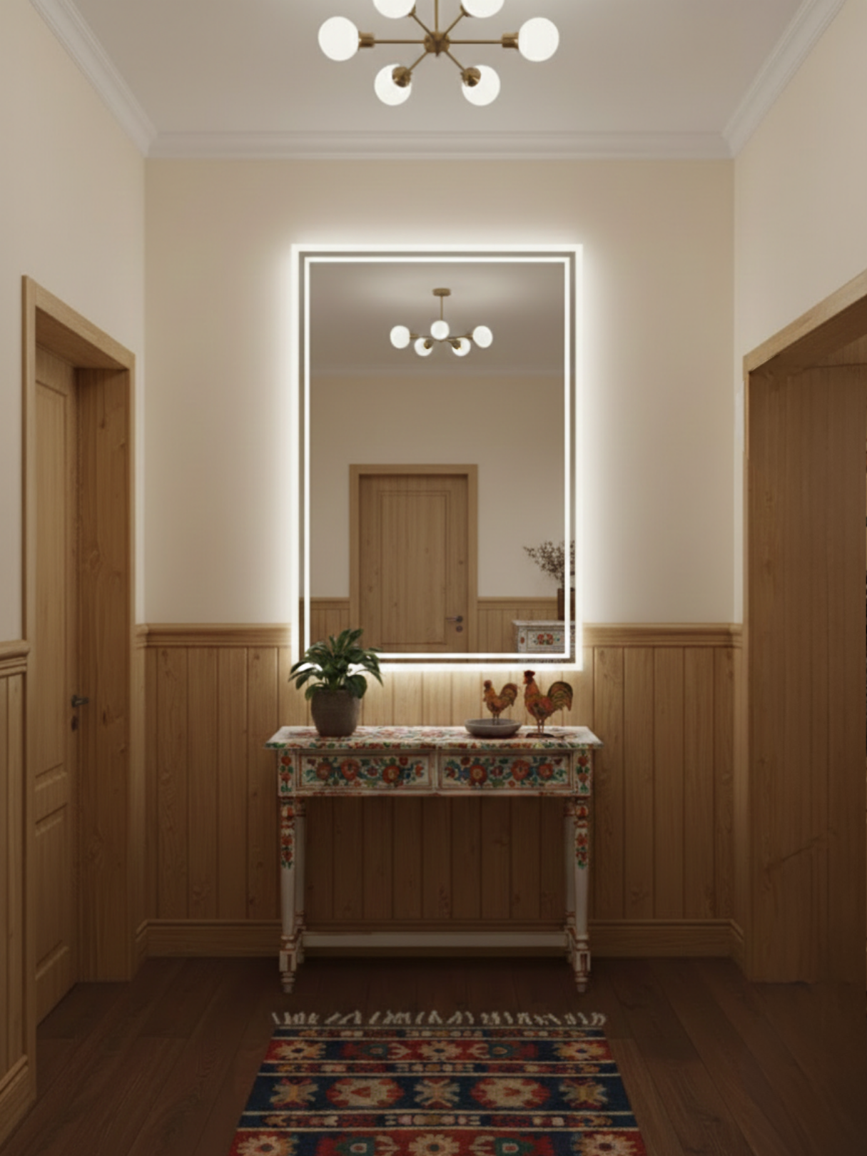 LED Mirror Capricornus with Wall Switch - High Quality Bathroom Mirror with IP65 Rating