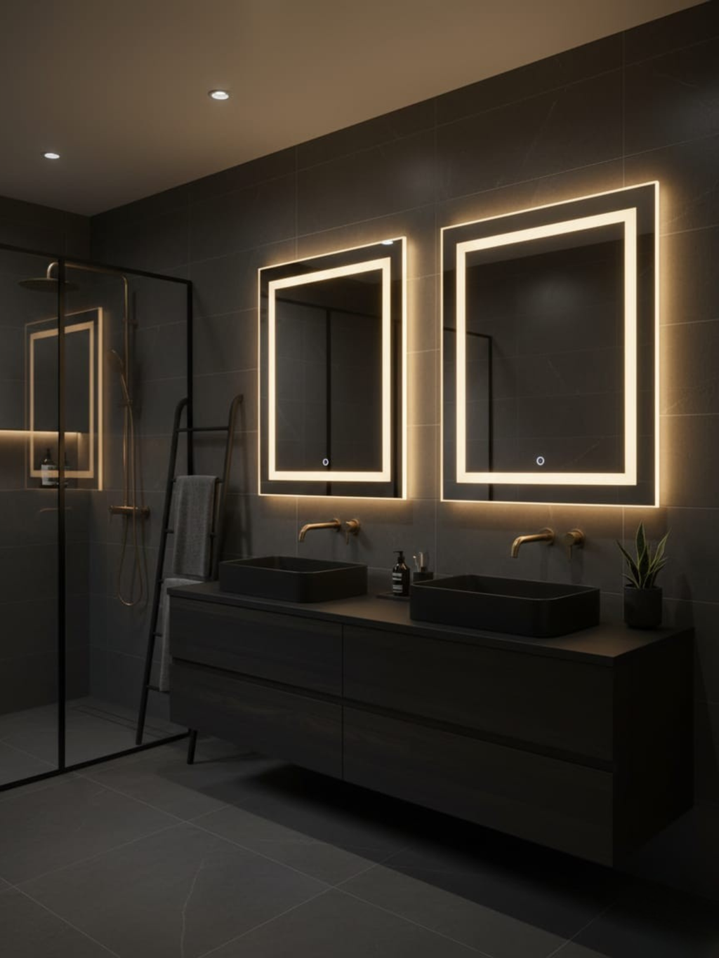 LED Mirror La Luna Anima & Art - Premium LED Bathroom Mirror with Touch Switch, 21 Sizes Available