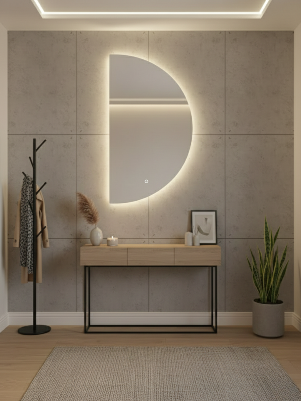 Led Mirror Moon Light - 3 Sizes - Crescent - Right