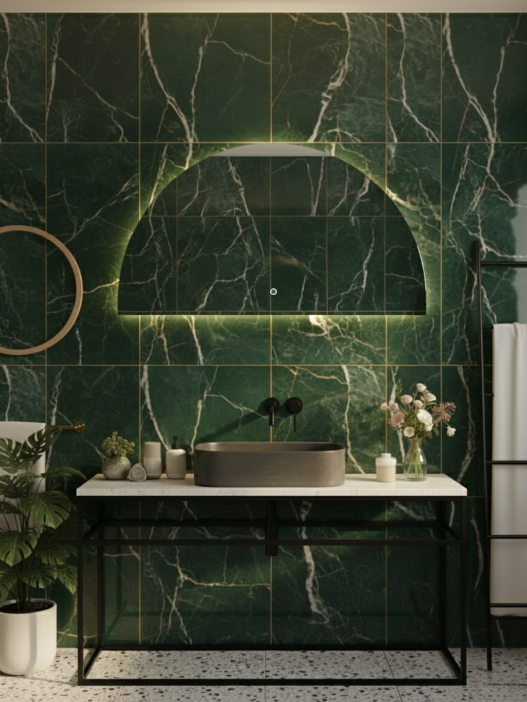 Led Mirror Moon Light - 3 Sizes - Crescent - Right