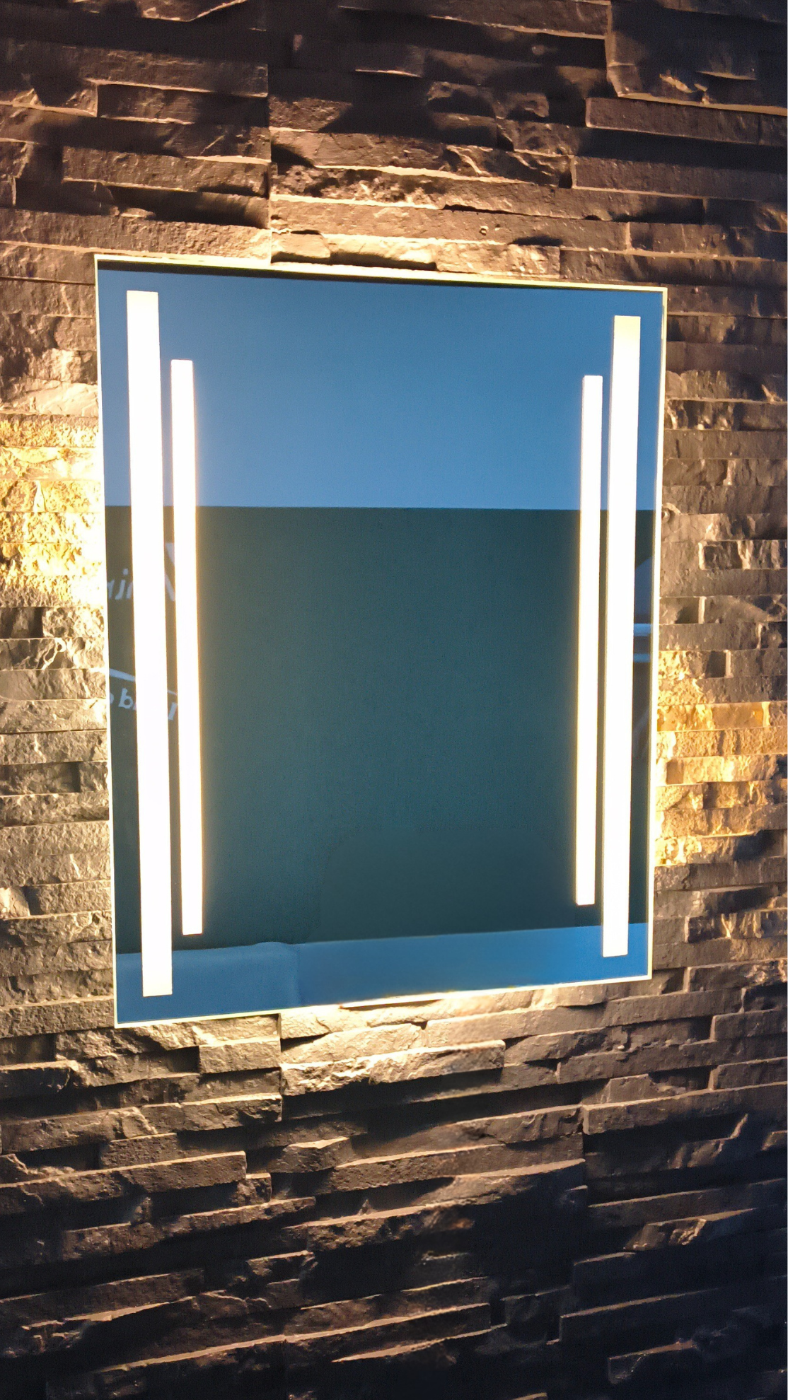 LED Mirror Susanna – Wall Switch – rectangular bathroom mirror, front view, 21 sizes
