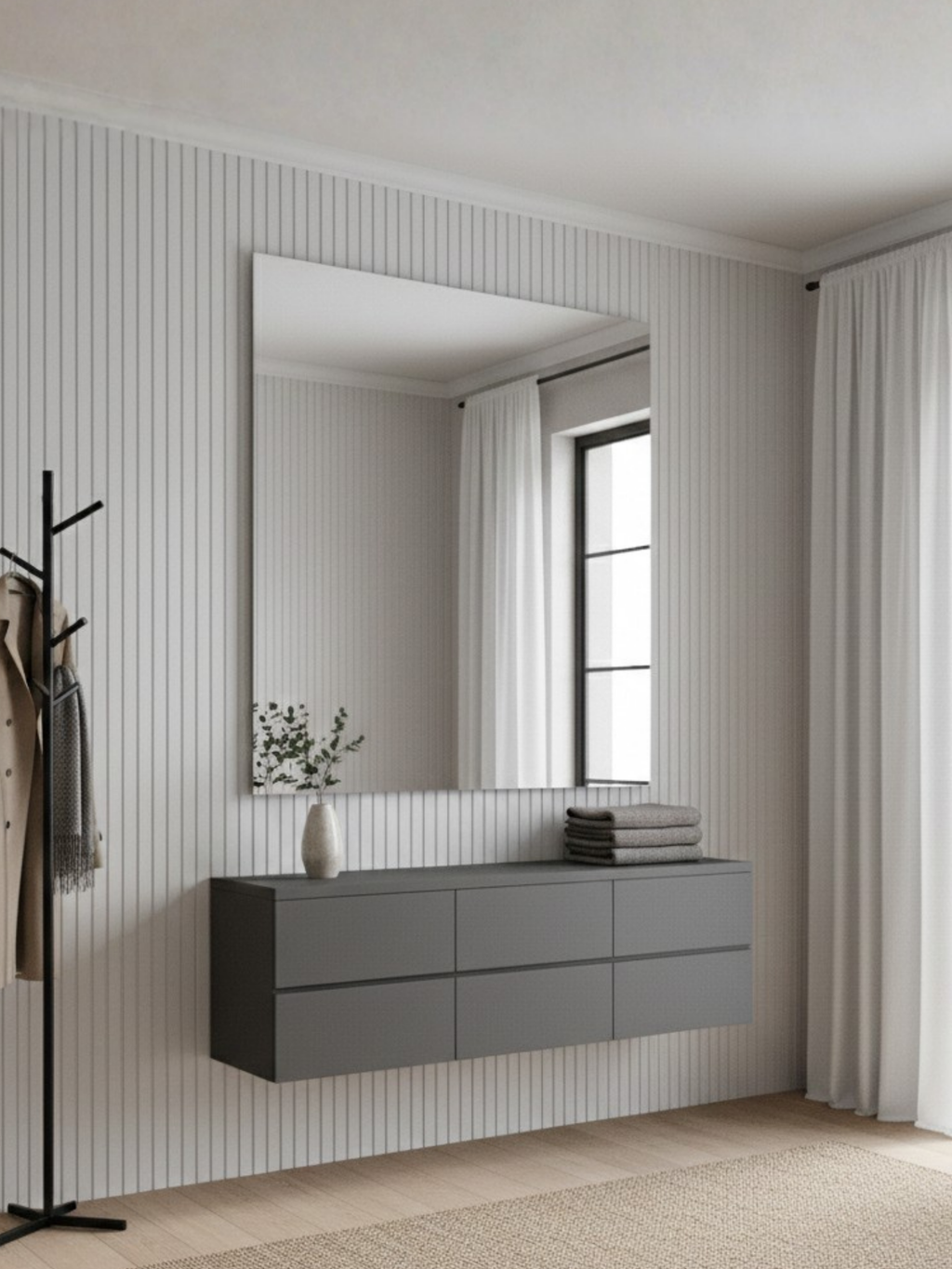 Classic Mirror Duša in elegant interior - timeless design, premium 4mm glass for bedroom & living spaces