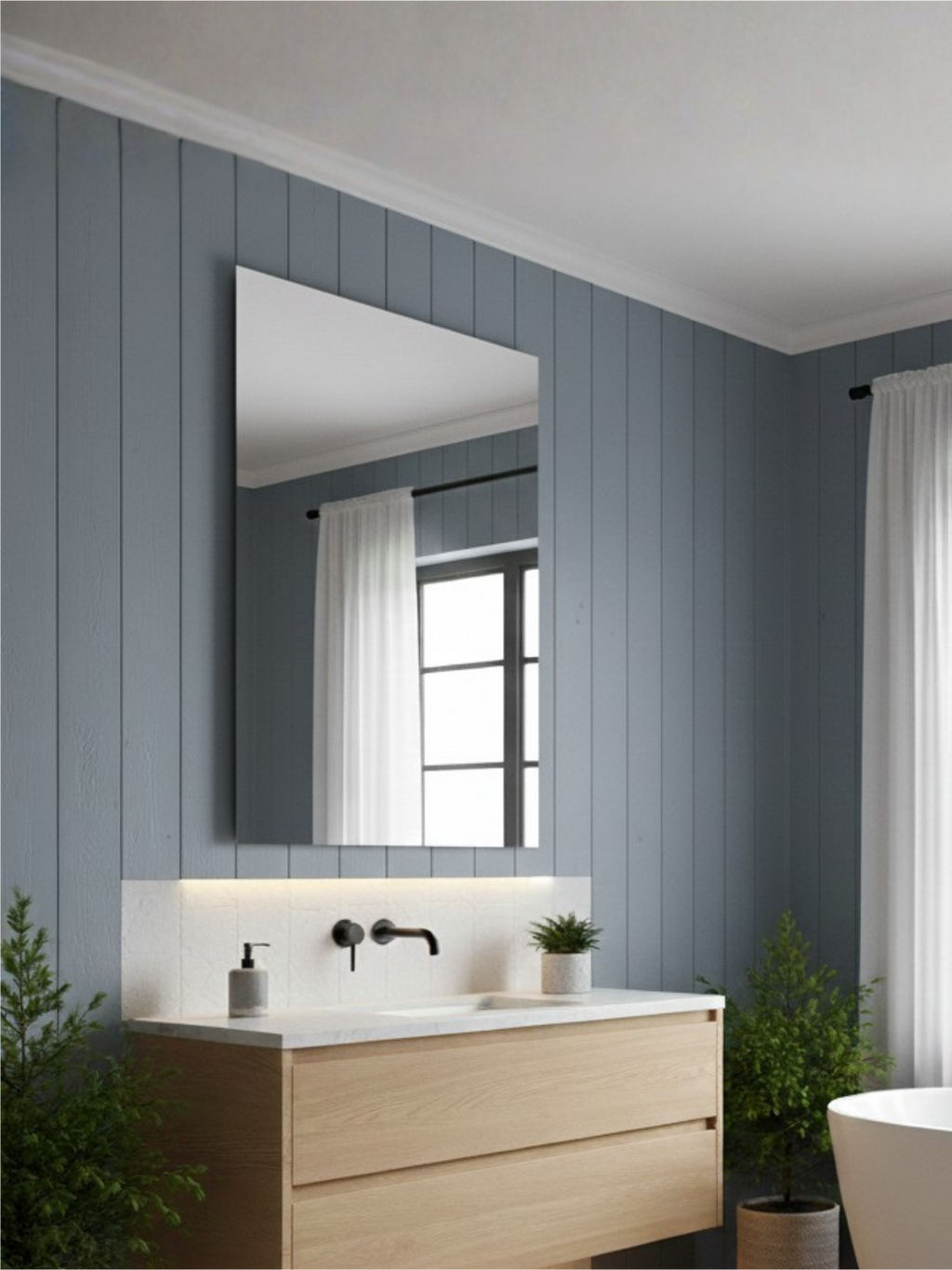 Classic Mirror Duša rectangular variant - versatile design, multiple size options for bathroom & room customization