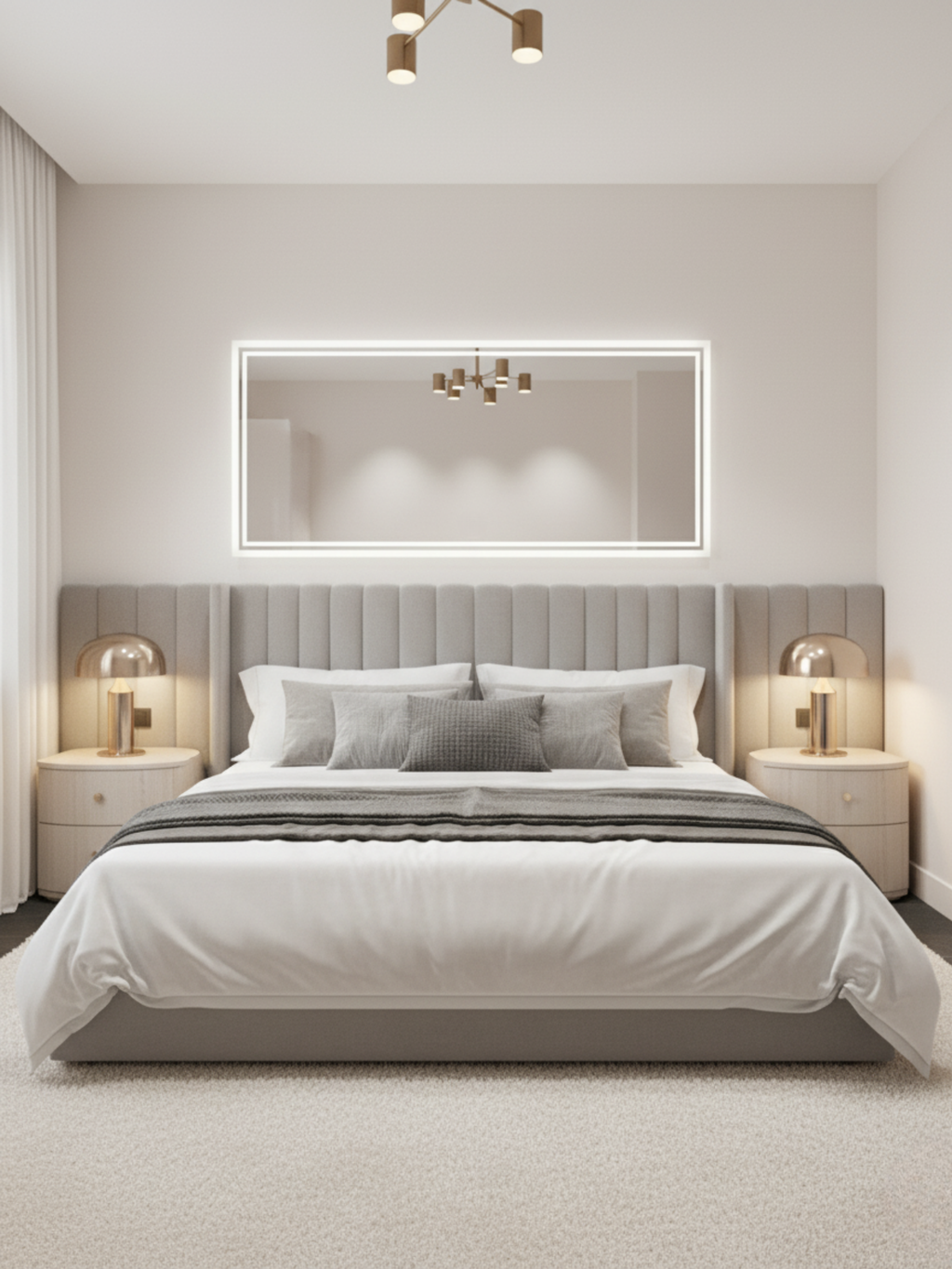 COB LED lighting system in Capricornus mirror - energy-efficient, warm light, uniform illumination for any room
