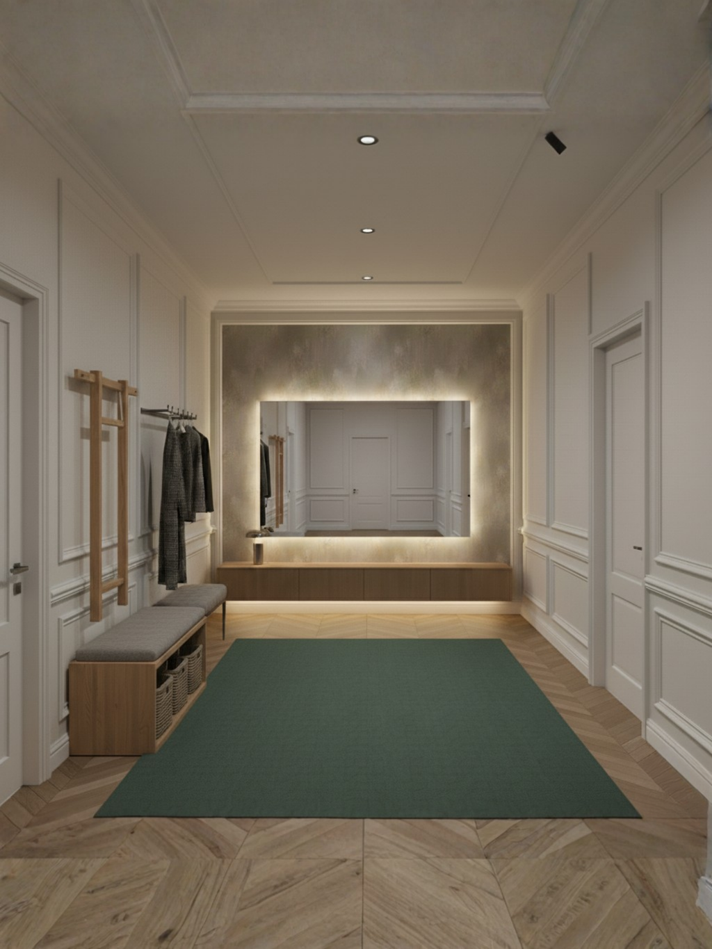 Horizon LED mirror technical specs - 30 size dimensions chart, electrical parameters, IP65, 5-year warranty
