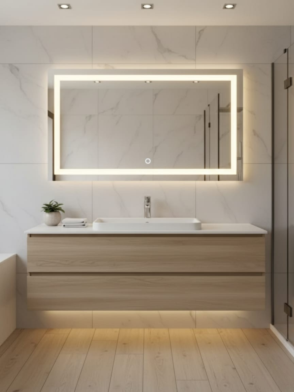 La Luna mirror finish detail - polished edges, precision craftsmanship, made in Poland by Anima & Art
