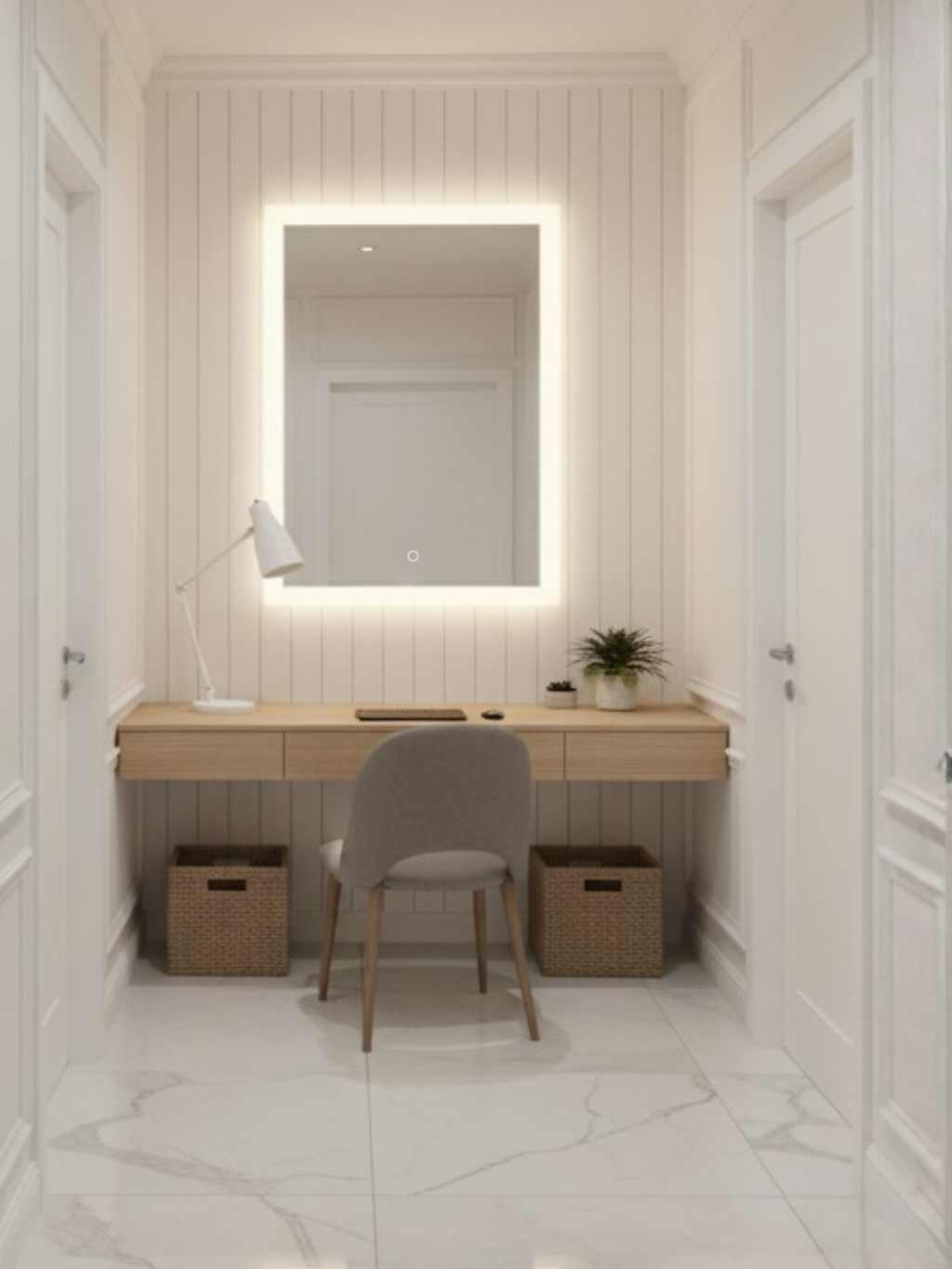 COB LED lighting system in Lena mirror - energy-efficient, warm light, uniform illumination for any room
