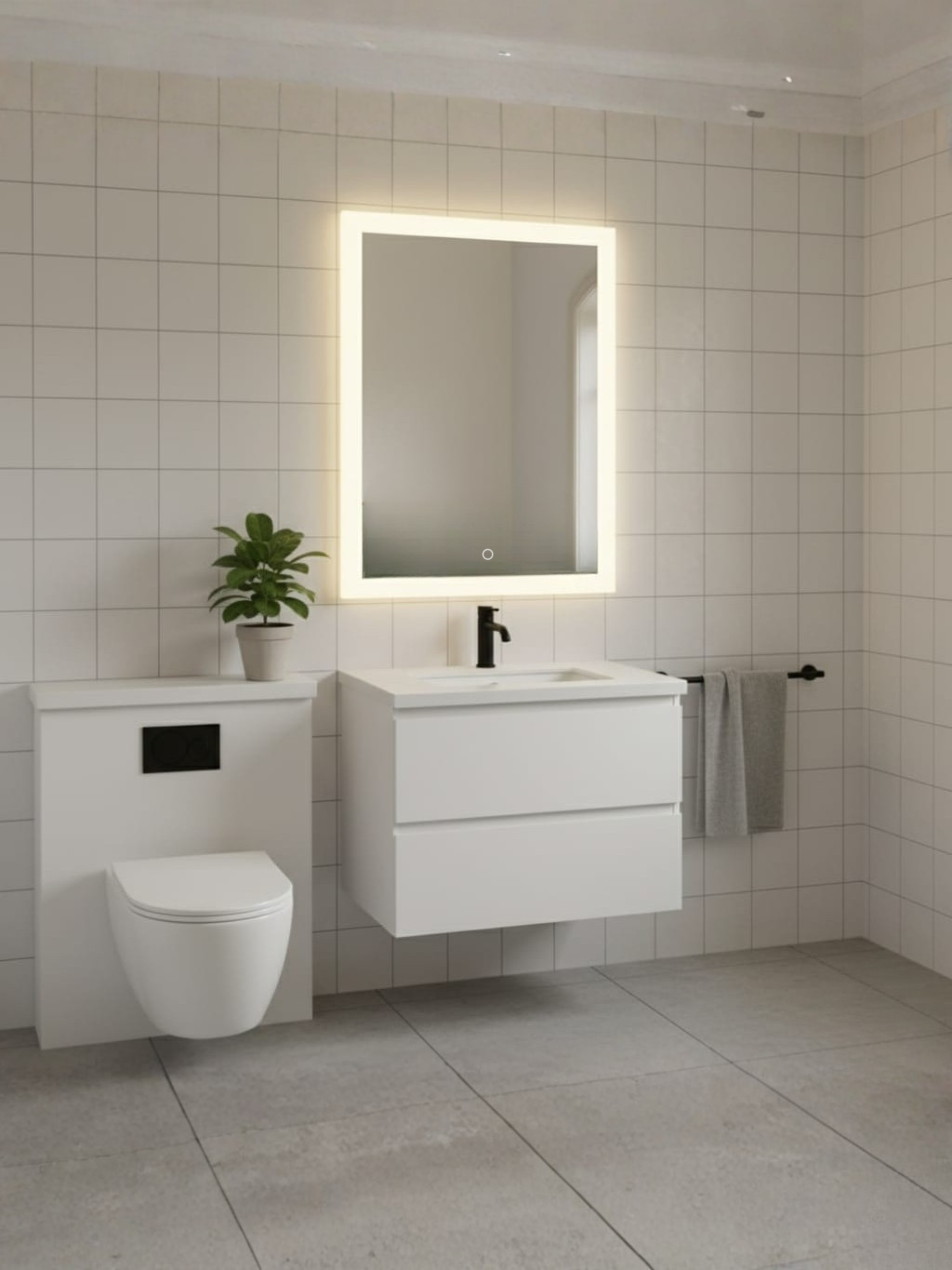 Lena mirror size options - 21 rectangular & square variants, customizable for bathroom & any interior space
