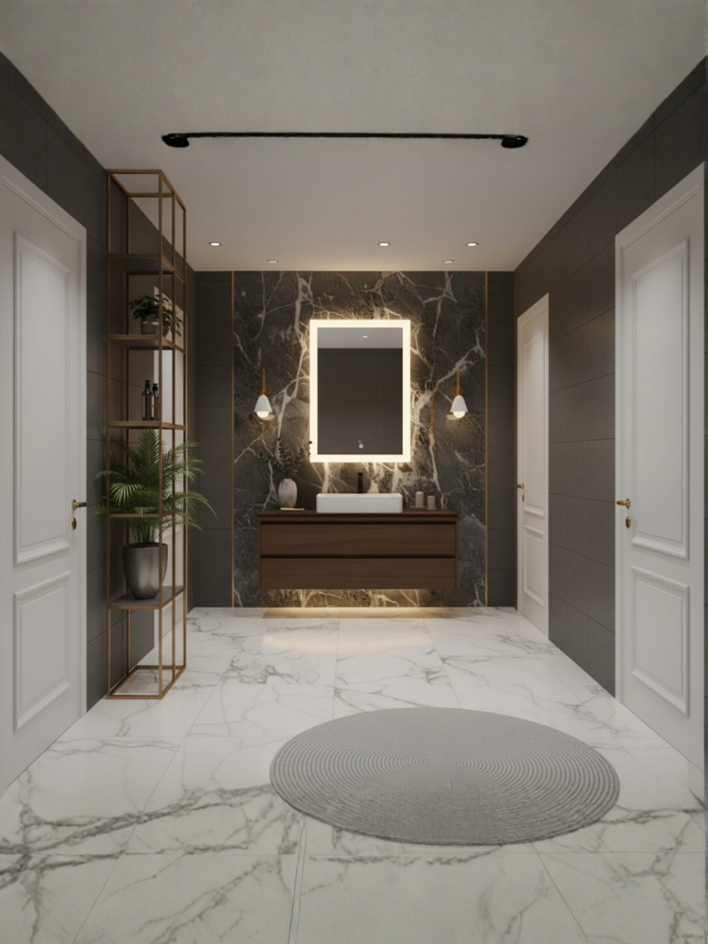 Lena LED mirror technical specifications - dimensions, electrical parameters, IP65 certification, 5-year warranty
