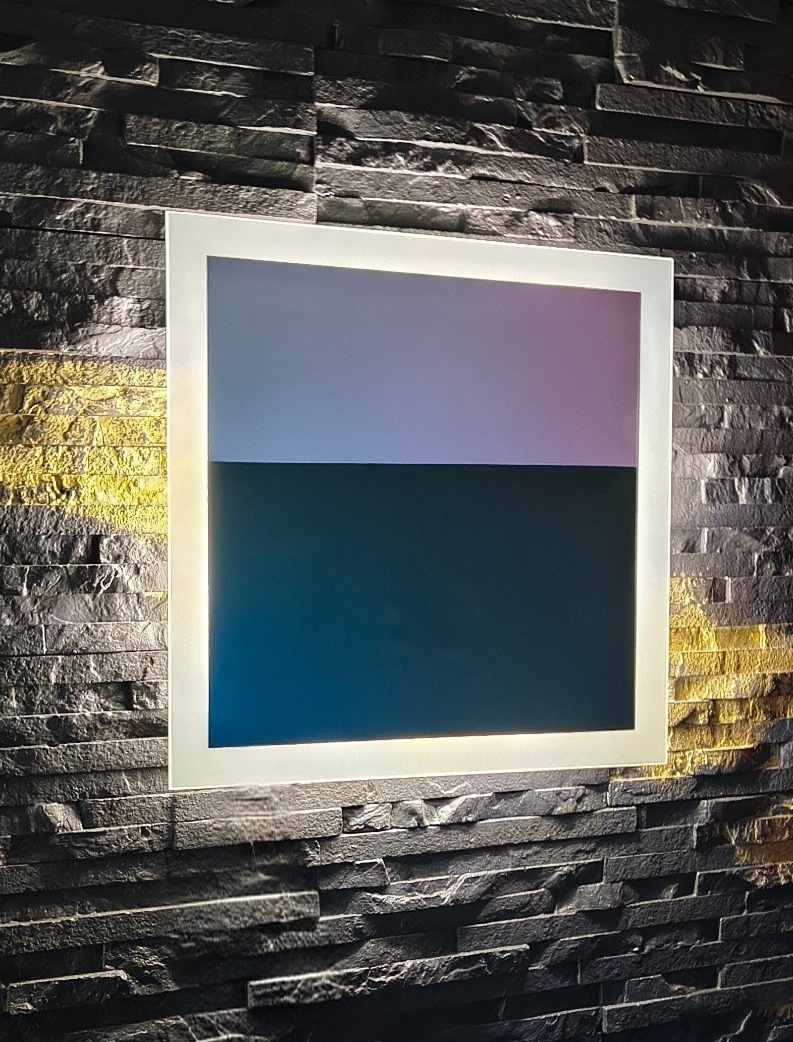 Lena Backlit Mirror – Touch Switch – rectangular LED bathroom mirror, lifestyle interior