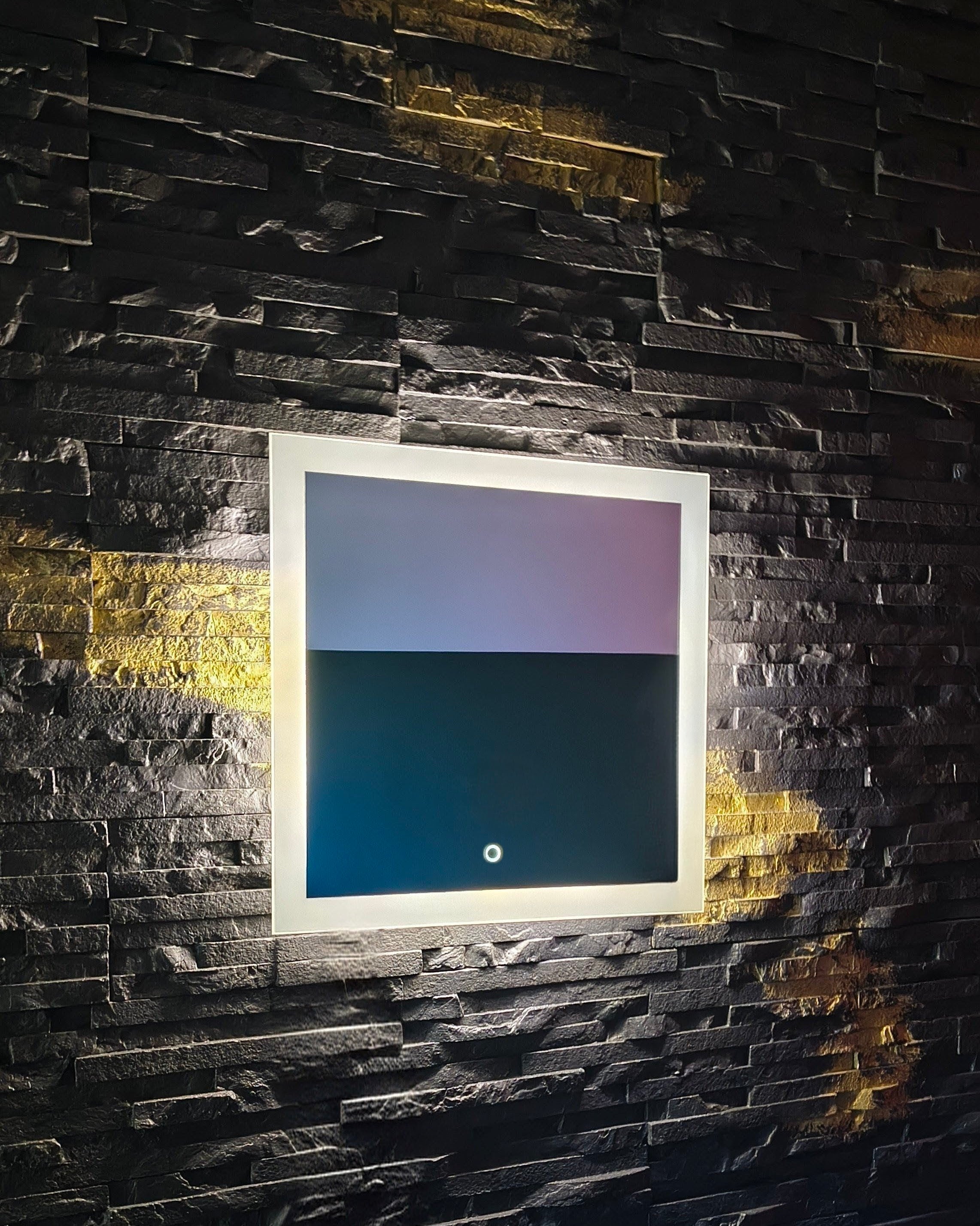 LED Mirror Lena – Touch Switch – rectangular backlit bathroom mirror, front view