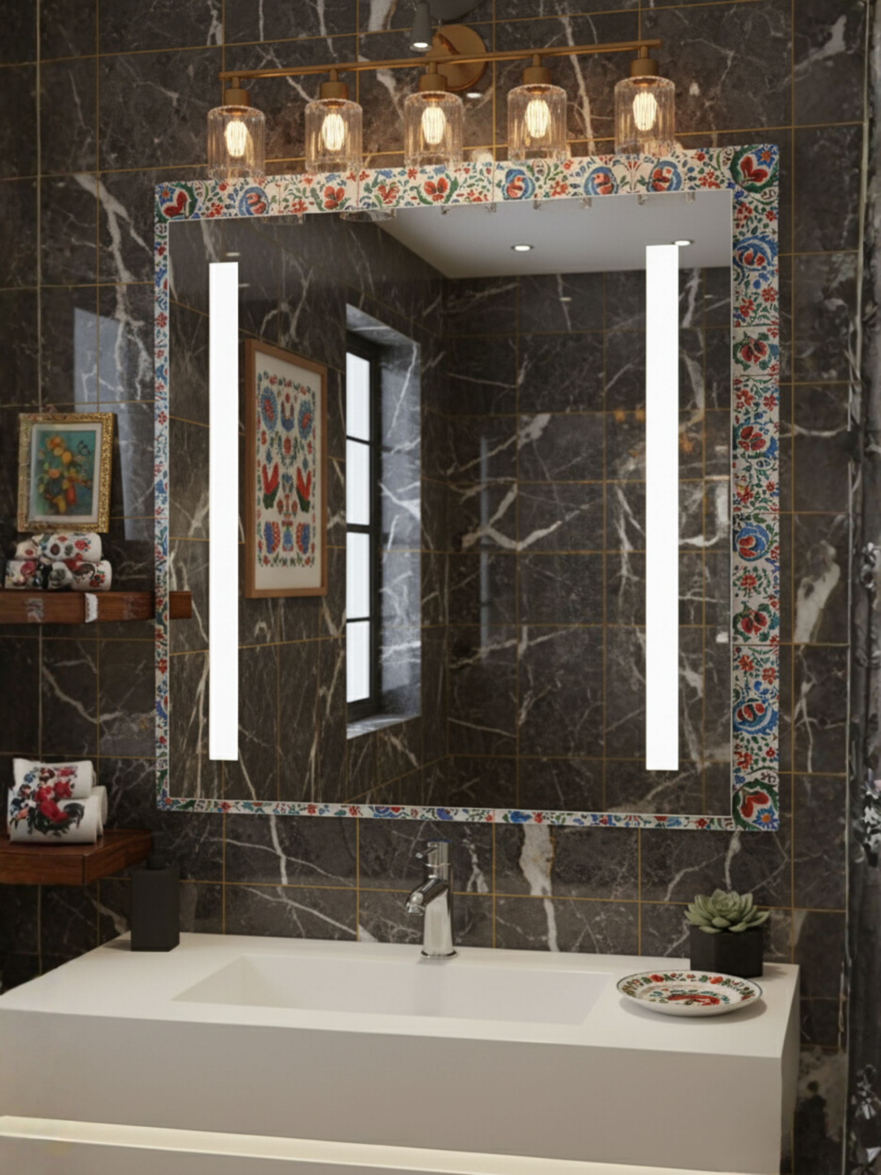 Venus mirror wall switch control - convenient on-off operation, elegant design for bathroom & home lighting
