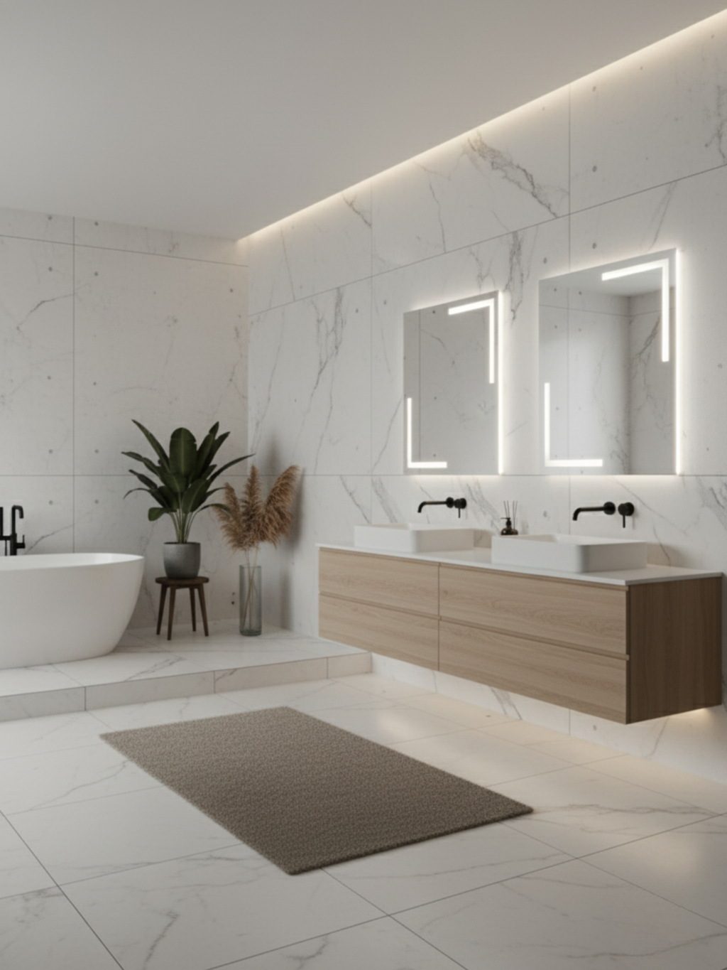 Via Lactea mirror size options - 21 rectangular & square variants, customizable for bathroom & any interior space
