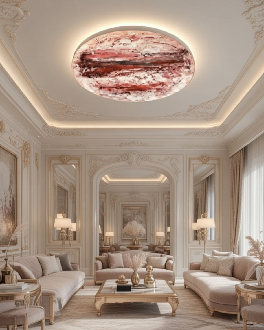 Handmade LED Mars Wall Decor – 3D Red Planet Relief Sculpture